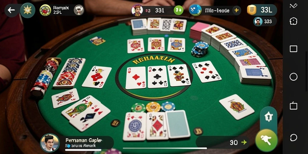 Screenshot utama 33L menampilkan gameplay seru permainan Gaple.