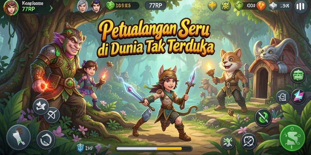 Screenshot 77RP menampilkan gameplay yang memukau dalam petualangan seru.